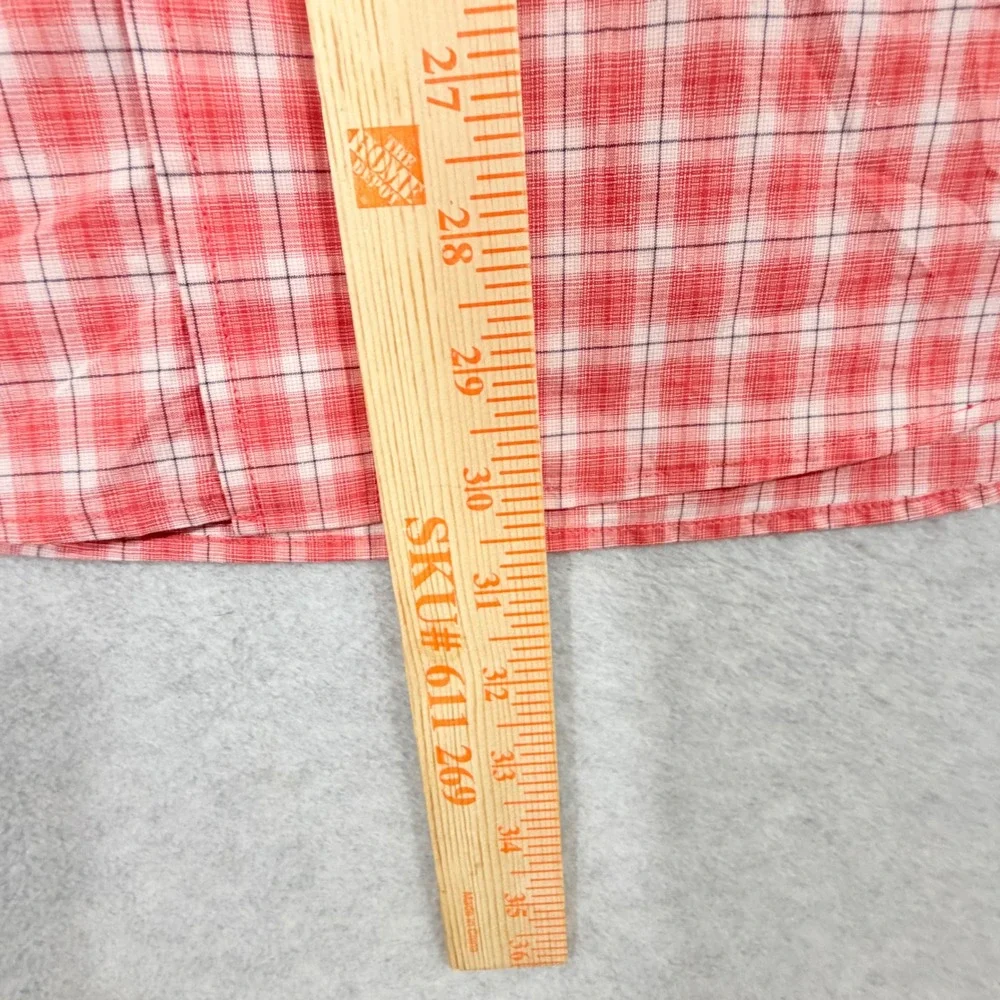 Ariat Pro Teddy Shirt Mens Medium Red Plaid Stretch LS Button Down‎